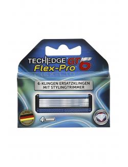 Techedge 6-Klingen Ersatzklingen mit Stylingtrimmer