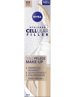 Nivea Hyaluron Cellular Filler 3in1 Pflege Make-Up 02 mittel