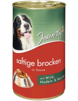 Jeden Tag Hund Saftige Brocken in Sauce Wild, Nudeln & Karotten