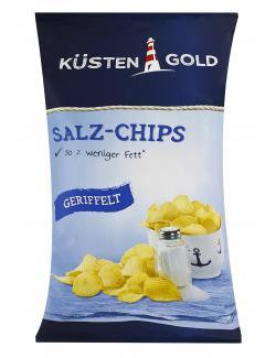 Küstengold Leichte Salz Chips geriffelt