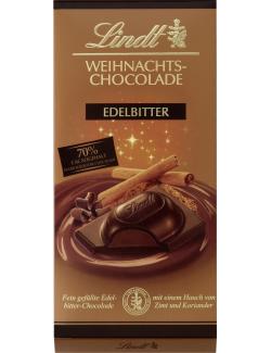 Lindt Weihnachts-Chocolade Edelbitter 70%