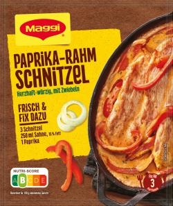 Maggi Fix für Paprika-Rahm Schnitzel