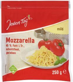 Jeden Tag Mozzarella gerieben 45% Fett i.Tr.