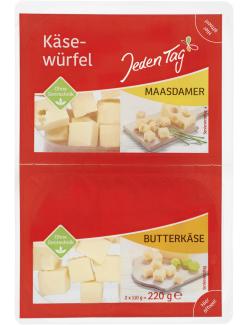 Jeden Tag Käsewürfel Maasdamer + Butterkäse