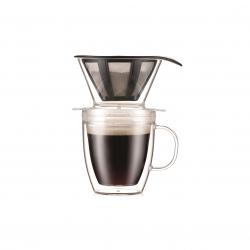Bodum Pour Over Kaffeebereiter mit doppelwandigem Becher 0,35 Liter